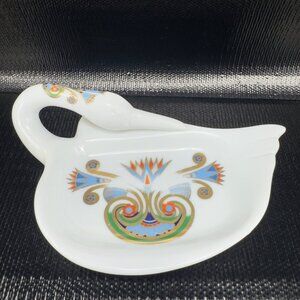 Elizabeth Arden Treasures of the Pharaohs Swan Soap Dish Trinket Dish Porcelain